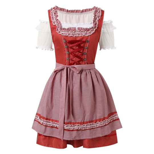 Dirndl Oktoberfest Vrouwenjurk Rood - Edna