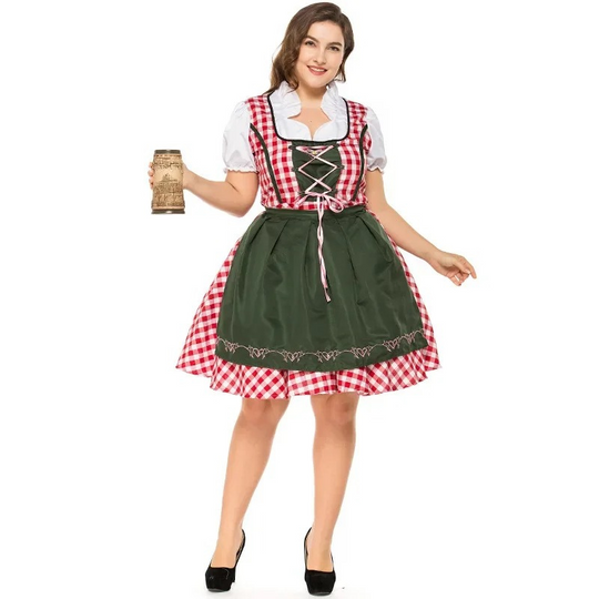 Dirndl Dames Oktoberfest Jurk met Stropdas Sluiting - Ellen