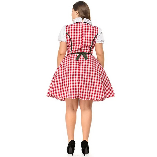 Dirndl Dames Oktoberfest Jurk met Stropdas Sluiting - Ellen