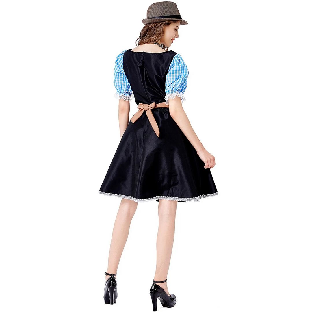 Dirndl traditionele damesoutfit met kantdetail en strik - Nayra