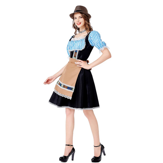 Dirndl traditionele damesoutfit met kantdetail en strik - Nayra