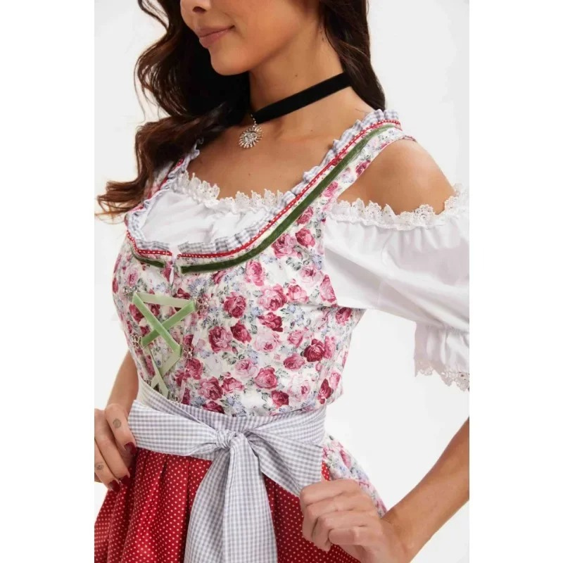 Dirndl Bloemenprint Vrouwenjurk - Aleida