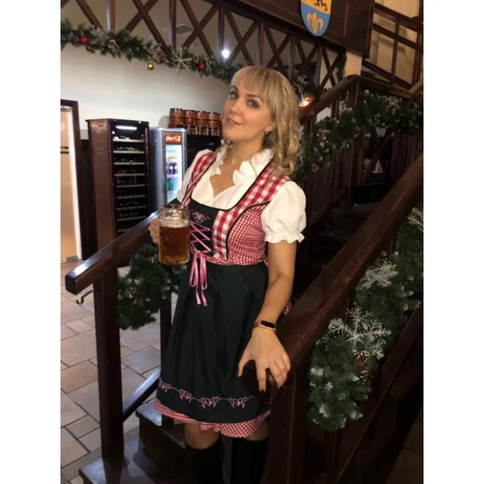 Dirndl Dames Oktoberfest Jurk met Stropdas Sluiting - Ellen