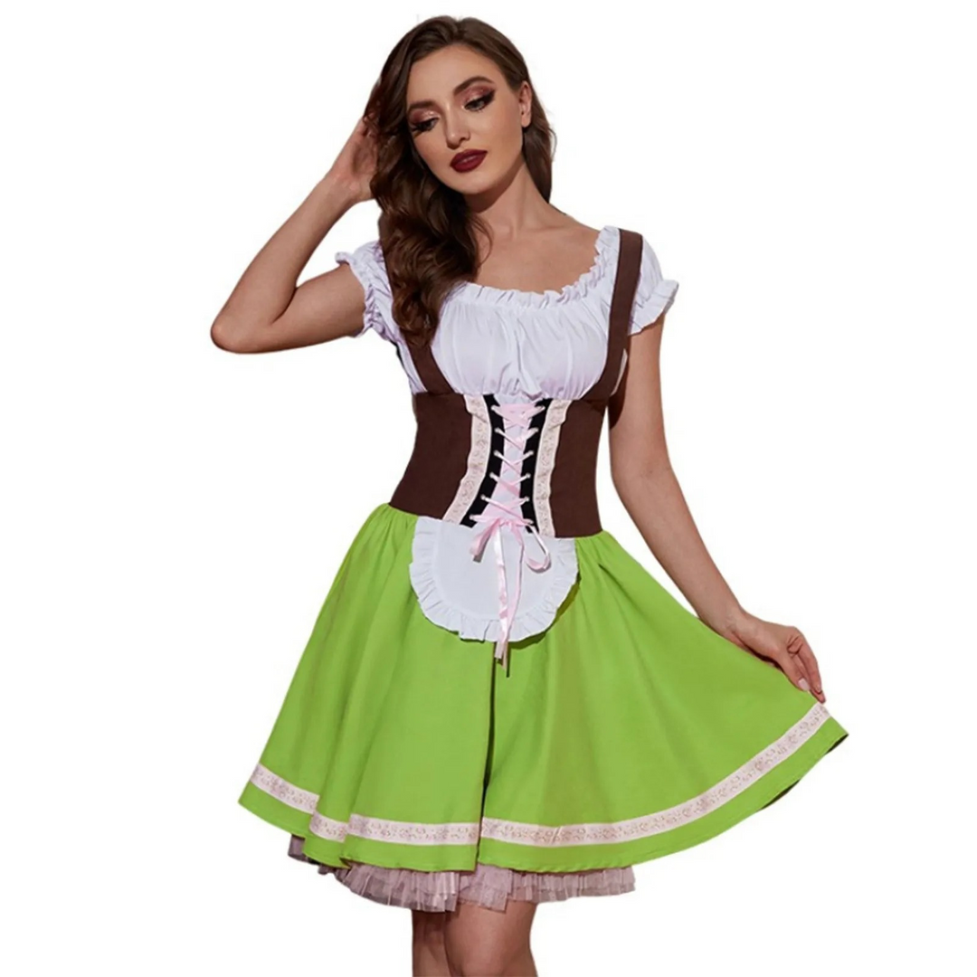 Dirndl dames Oktoberfest jurk met kant en strik - Heleen