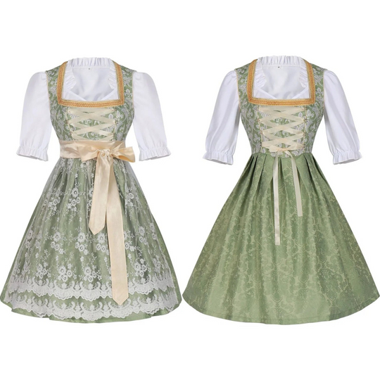 Groen Dames Oktoberfest Dirndl Jurk - Tina