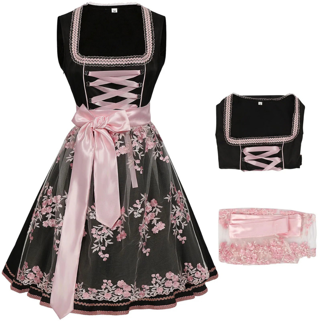 Zwarte Oktoberfest dirndl jurk - Trisha