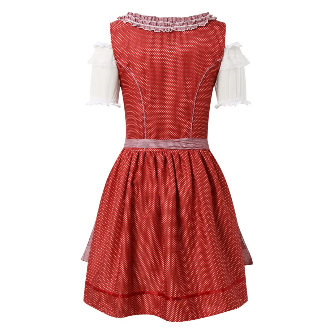 Dirndl Oktoberfest Vrouwenjurk Rood - Edna