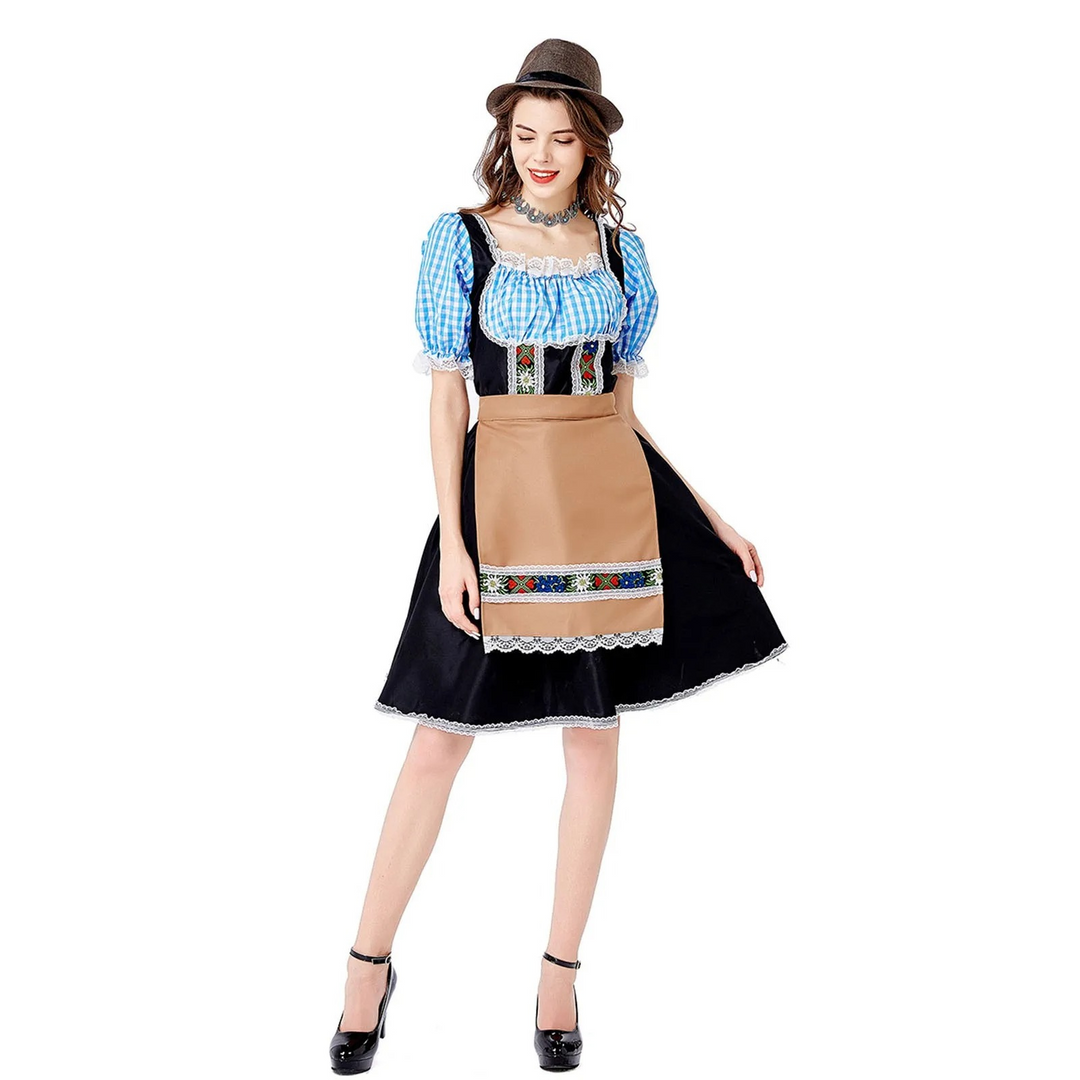 Dirndl traditionele damesoutfit met kantdetail en strik - Nayra