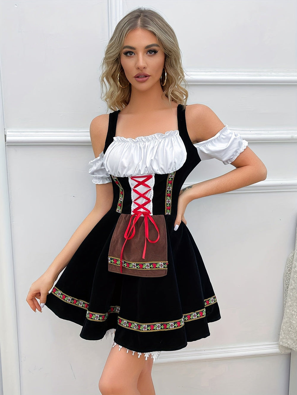 Zwart Oktoberfest Bier Dirndlkleid voor Dames - Zoelle