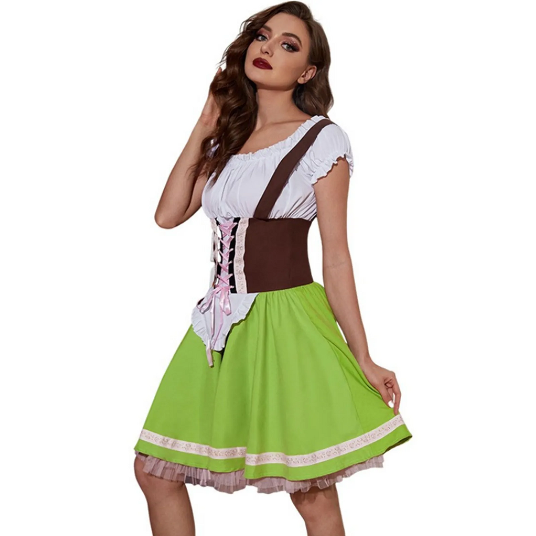 Dirndl dames Oktoberfest jurk met kant en strik - Heleen