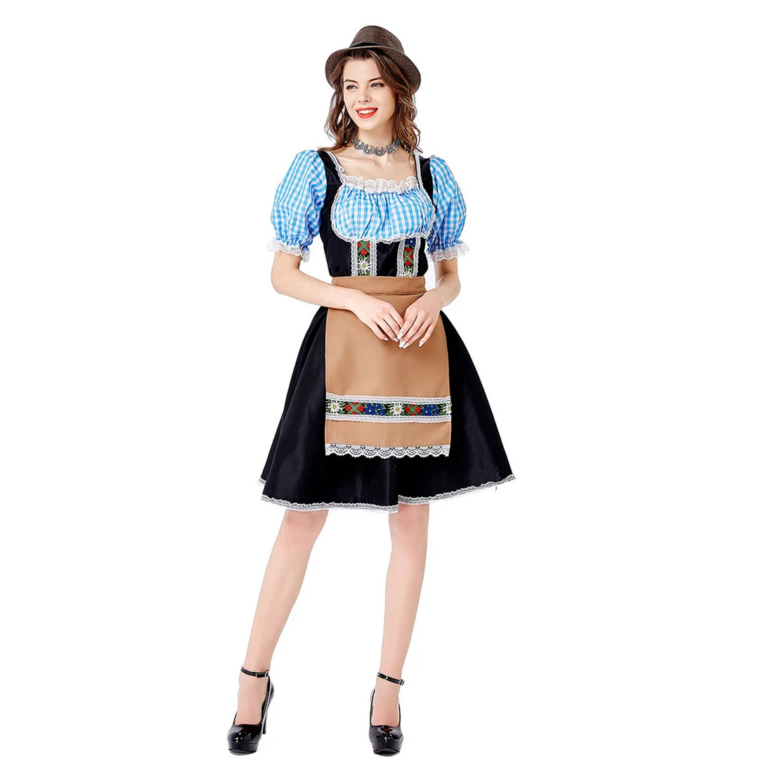 Dirndl traditionele damesoutfit met kantdetail en strik - Nayra