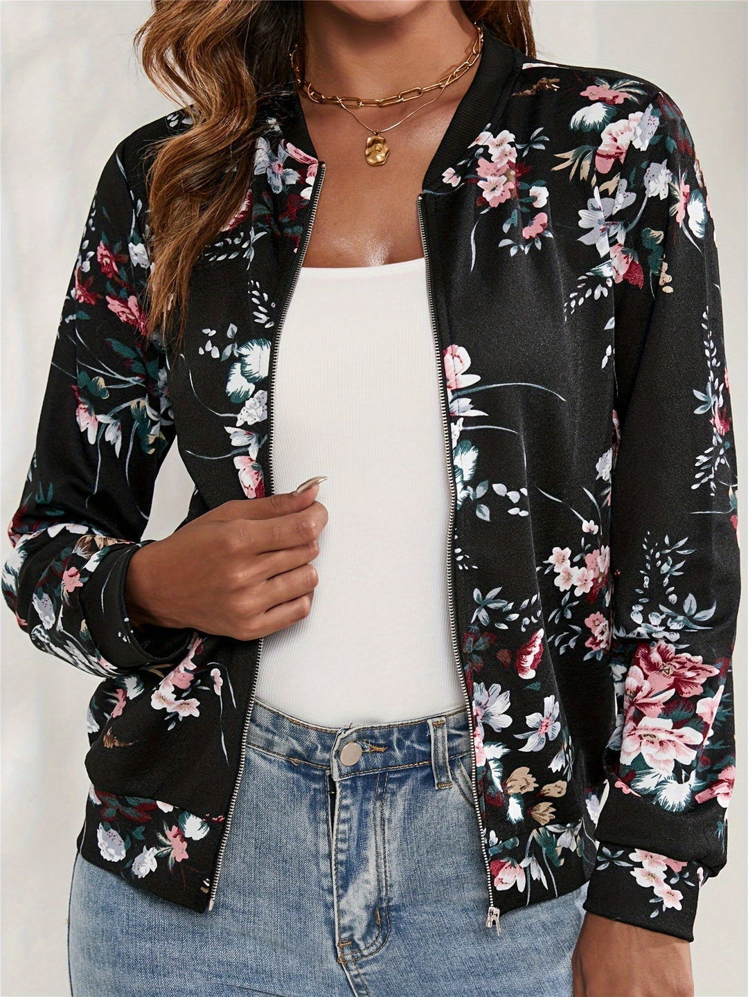 Floral Bomber Jas - Eleanor