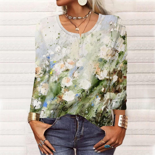 Casual T-shirt met bloemenprint - Loïs