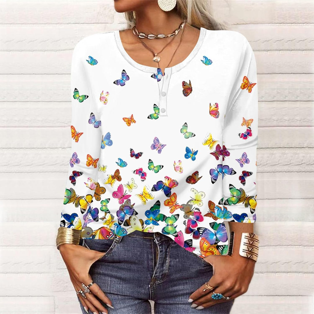 Casual T-shirt met bloemenprint - Loïs