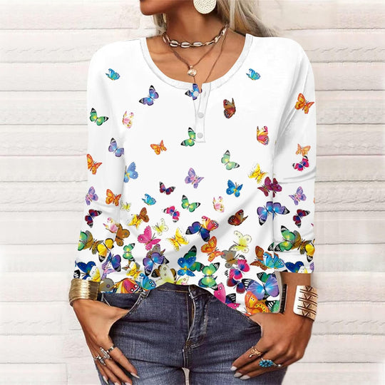 Casual T-shirt met bloemenprint - Loïs