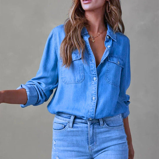 Vintage Denim Overhemd - Monique