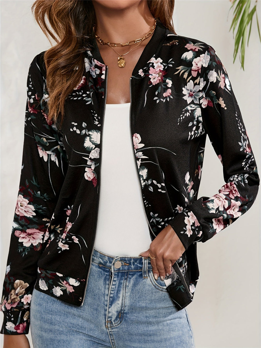 Floral Bomber Jas - Eleanor