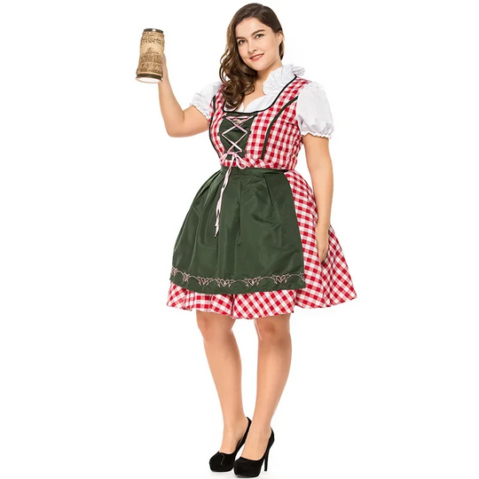 Dirndl Dames Oktoberfest Jurk met Stropdas Sluiting - Ellen