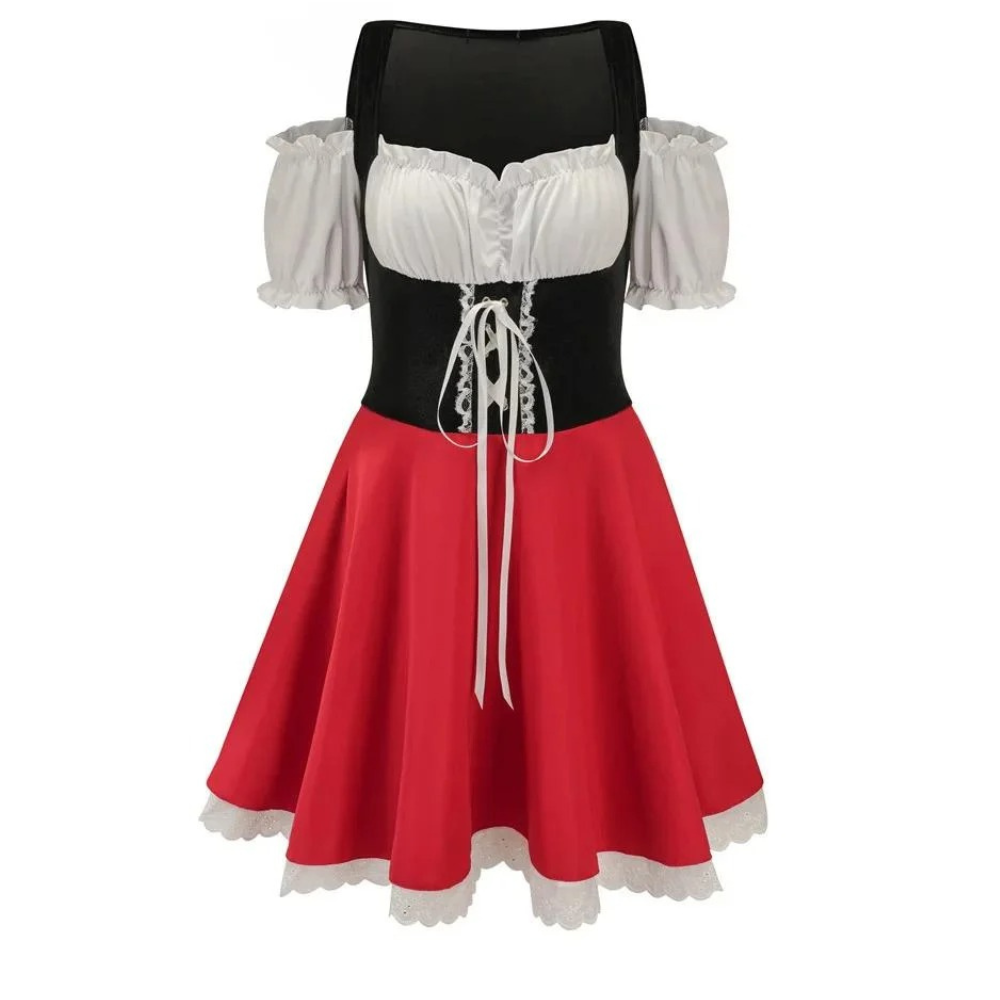 Dirndl Vrouwenjurk voor Oktoberfeest met Schort - Nikki