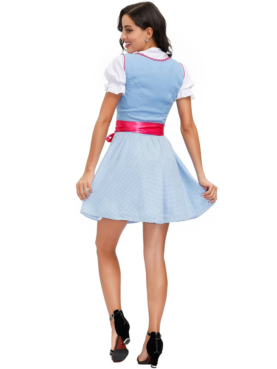 Blauwe Oktoberfest Bierdirndl Jurk voor Dames - Shelby