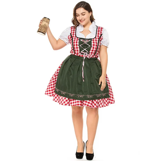 Dirndl Dames Oktoberfest Jurk met Stropdas Sluiting - Ellen