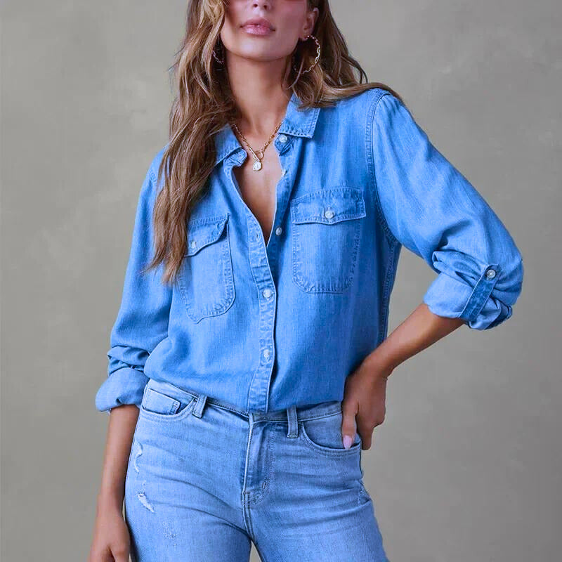 Vintage Denim Overhemd - Monique