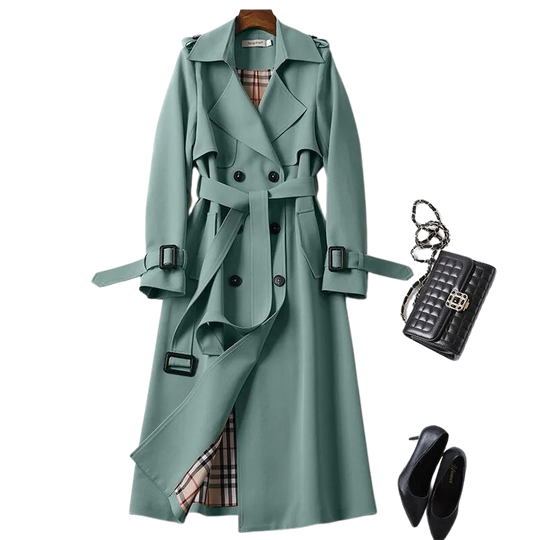 Elegante Lange Dames Trenchcoat - Mariëlle