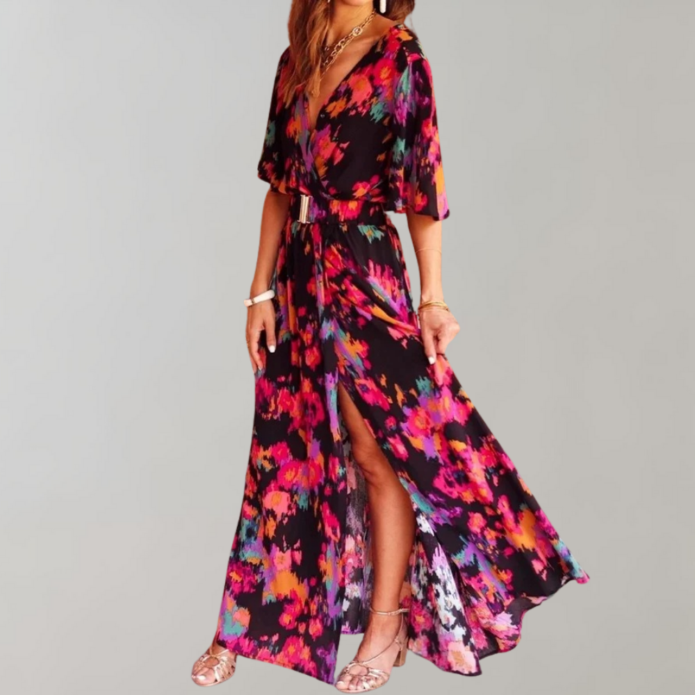 Dames Maxi Wikkel Zomerjurk - Romy