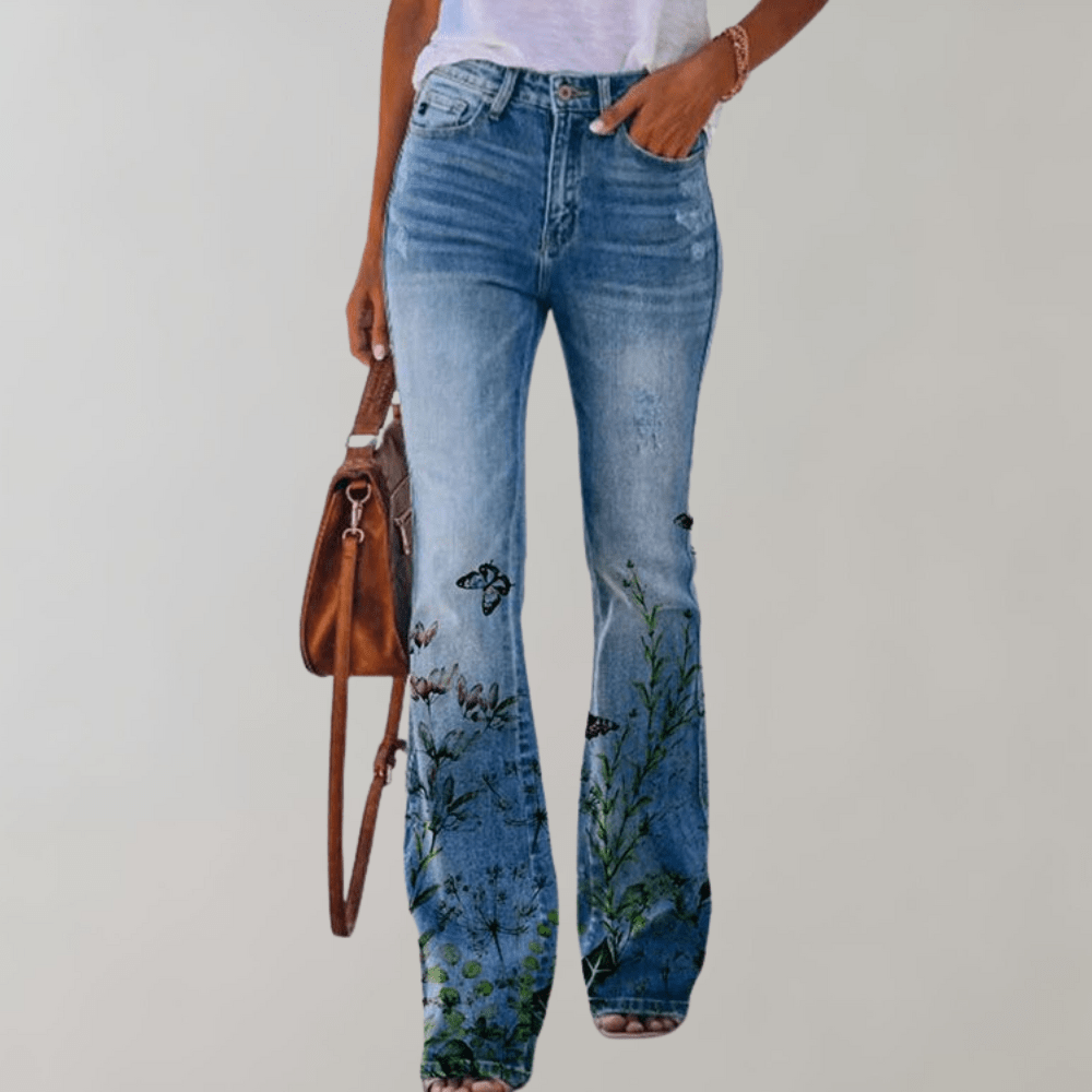 Vintage Chique Uitlopende Jeans - Charlotte