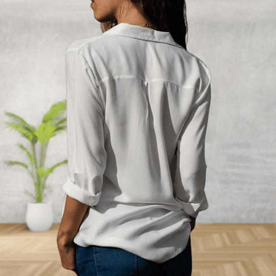 Effen chiffon blouse - Alette