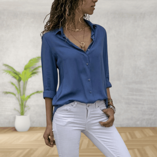 Effen chiffon blouse - Alette