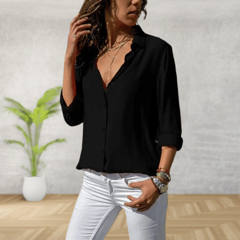 Effen chiffon blouse - Alette