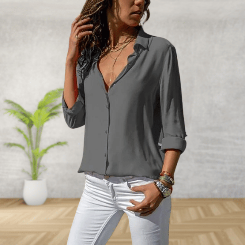 Effen chiffon blouse - Alette