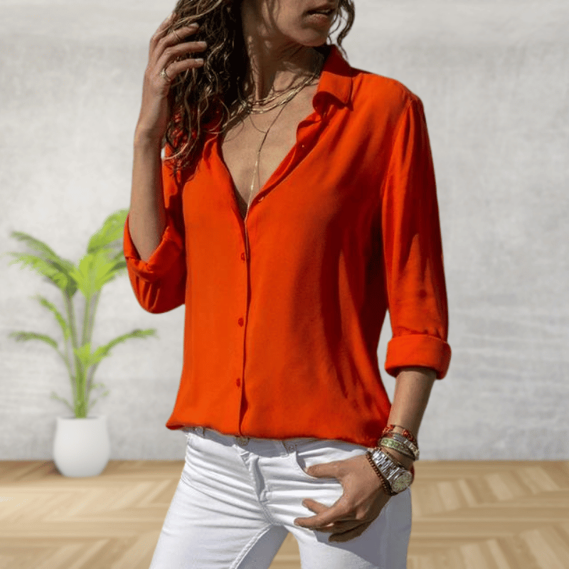 Effen chiffon blouse - Alette