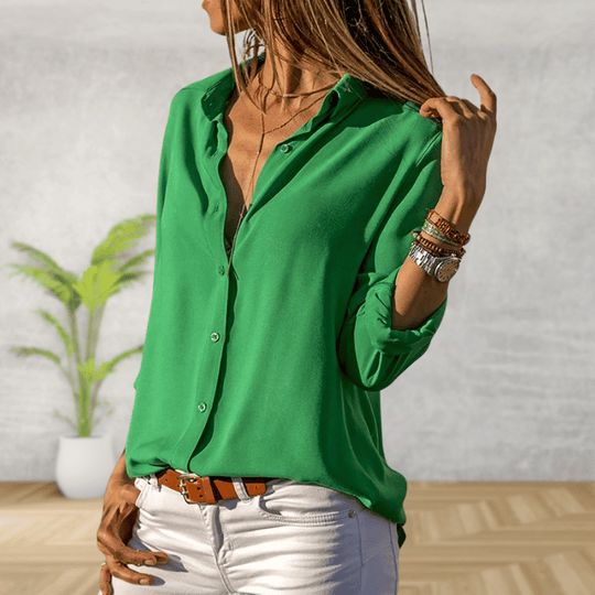 Effen chiffon blouse - Alette