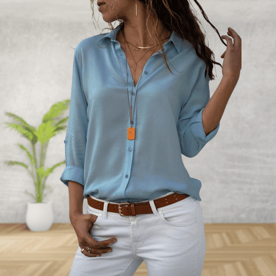 Effen chiffon blouse - Alette