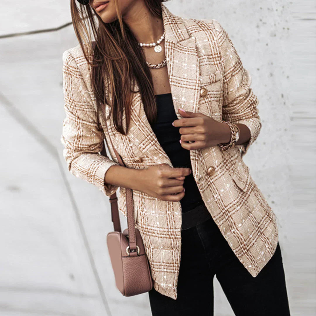 Geruite Blazer voor Dames - Florie