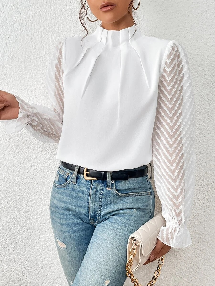 Elegante blouse met lange mouwen - Lisanne