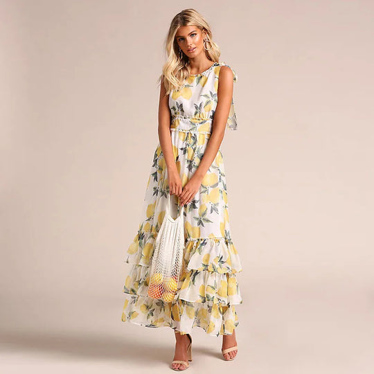 Maxi-jurk met casual print - Chantal