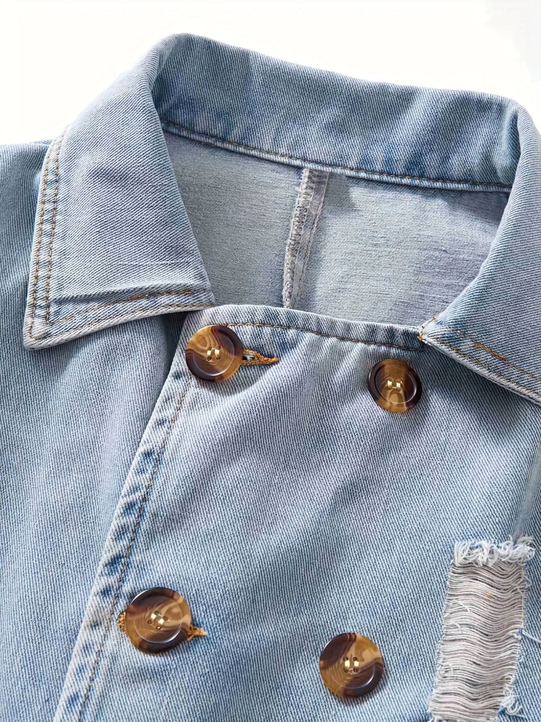 Lange denim jas voor dames - Annelie