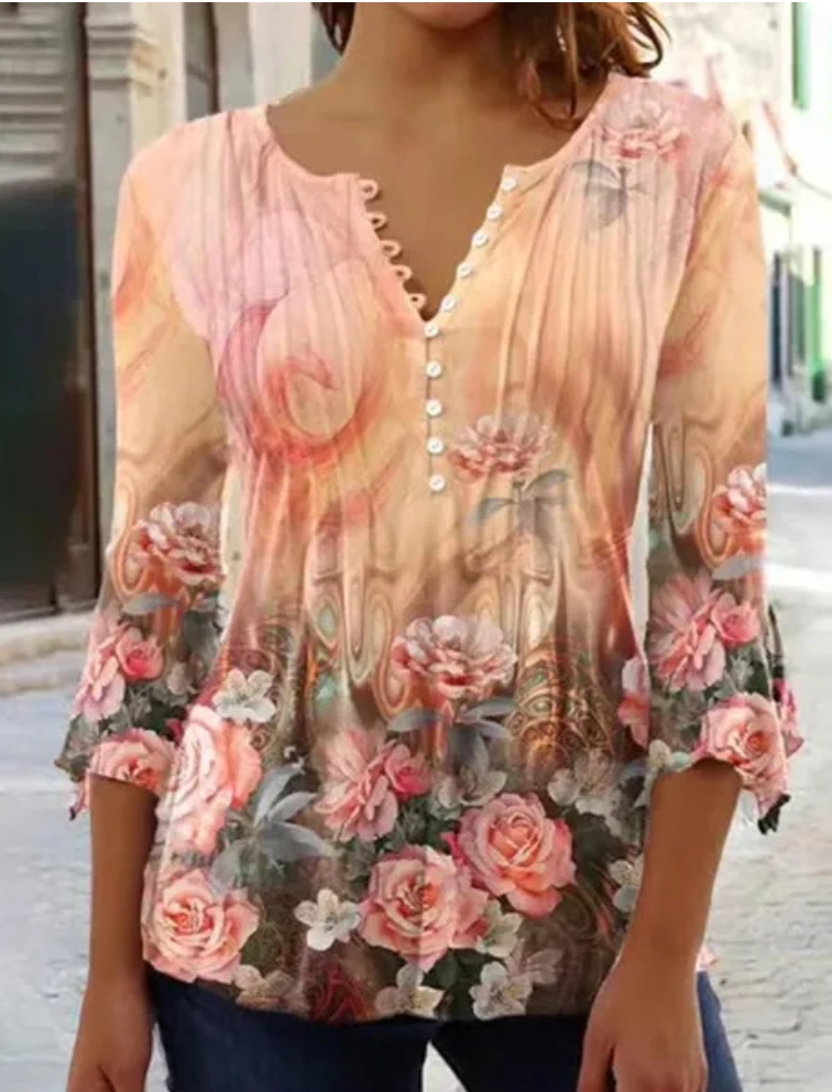 Trendy Blouse met Knoopsluiting - Gea