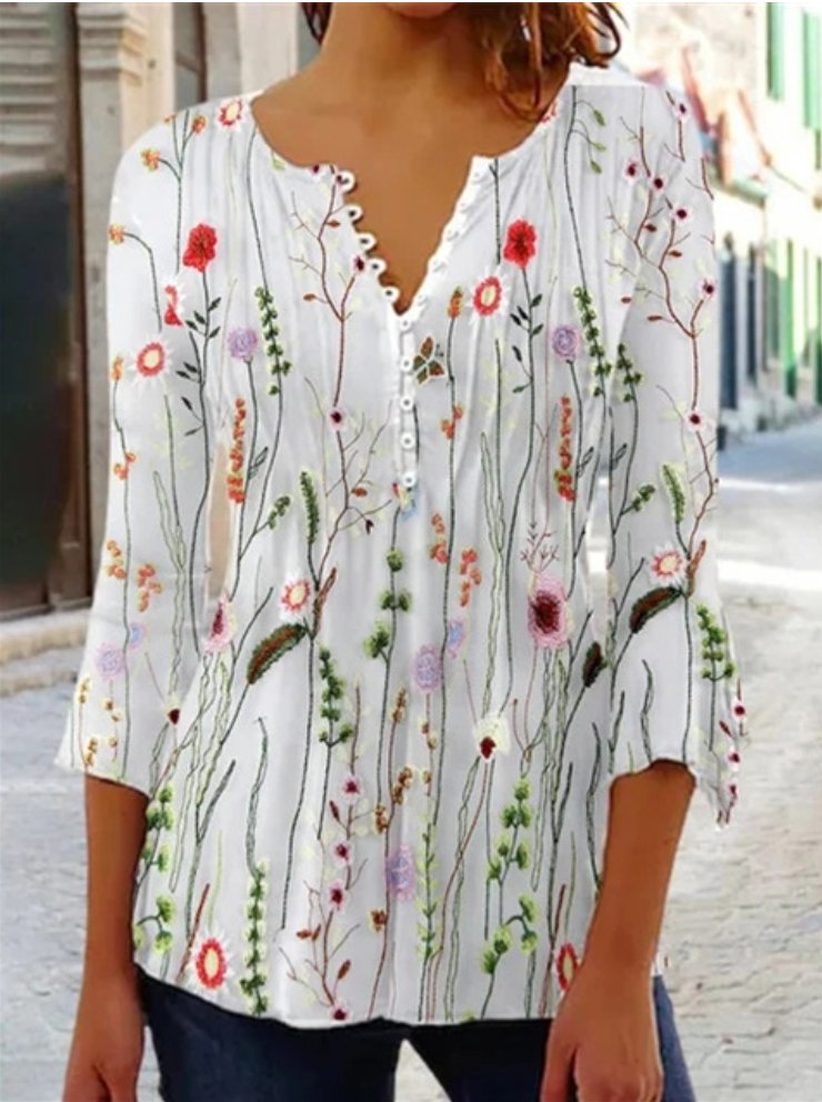 Trendy Blouse met Knoopsluiting - Gea