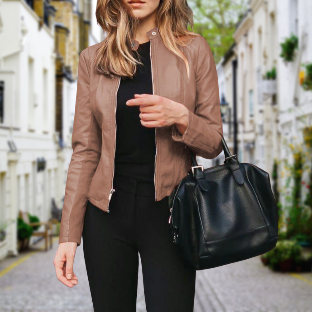 Vrouwen Pilotenjack Pu Leren Jasje - Nancy