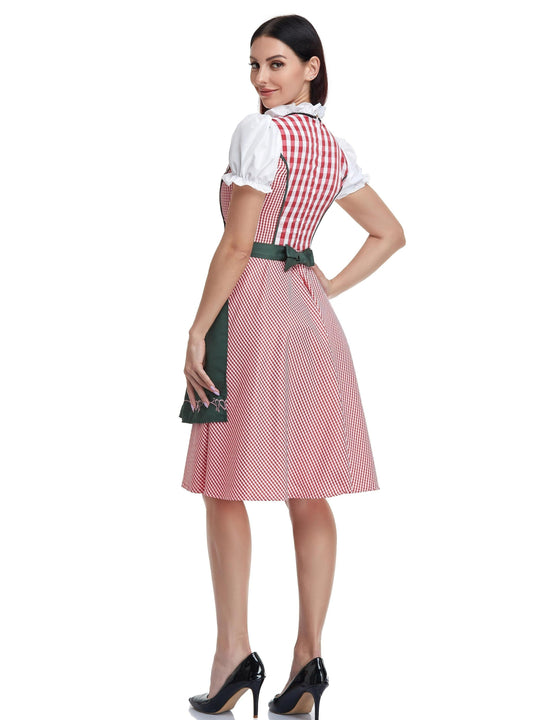 Oliviergroene Oktoberfest Bier Dirndl Jurk voor Dames - Taryn