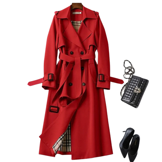 Elegante Lange Dames Trenchcoat - Mariëlle