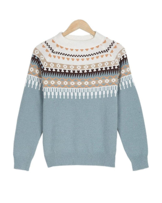 Gedrukt Sweater met Lange Mouwen - Vanessa