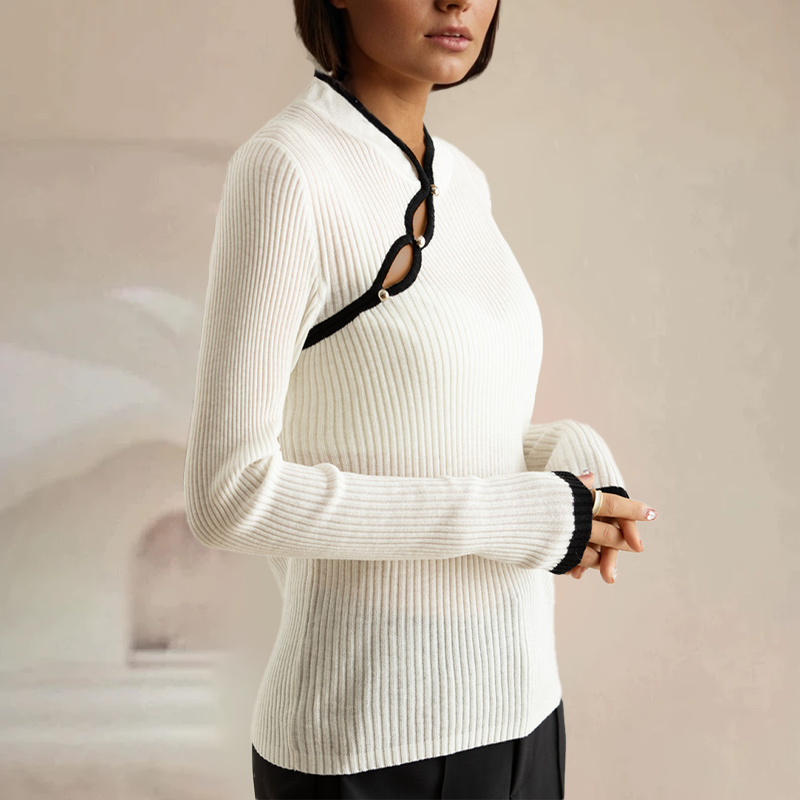 Pullover Basis Casual Slim Kasjmier Top - Roosje