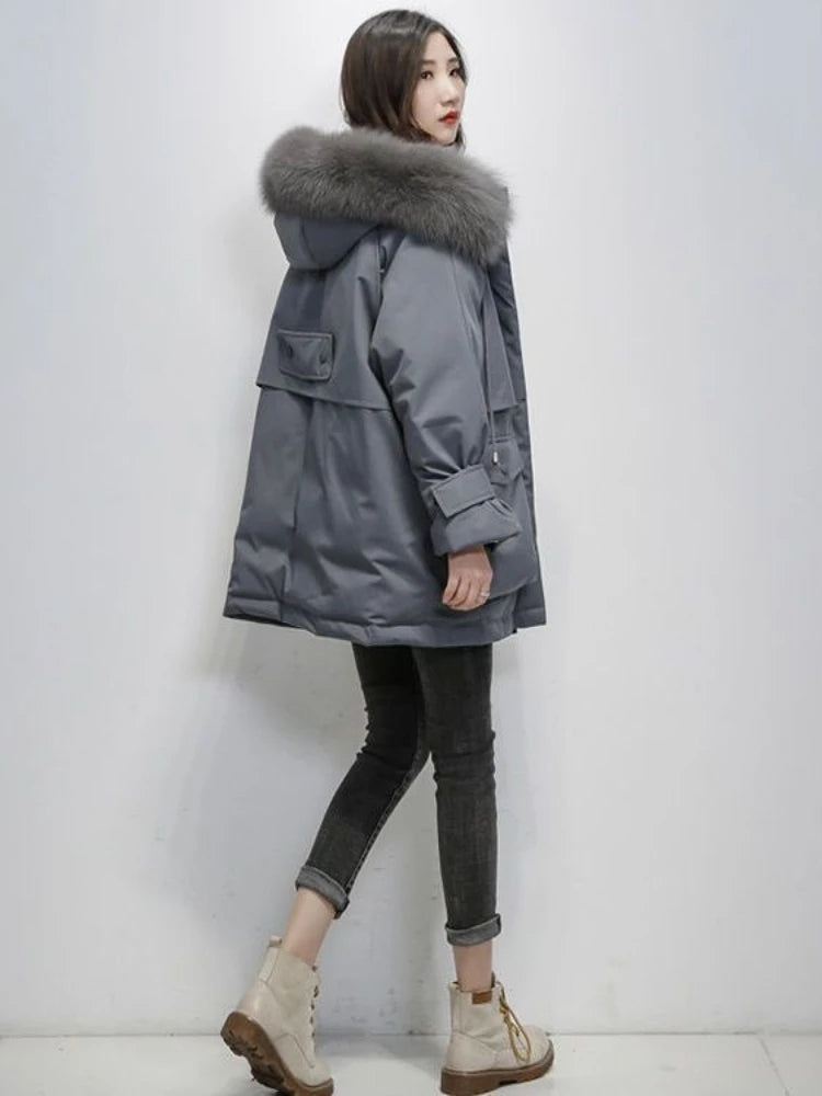 Casual Winter Parka met Bont - Anniken