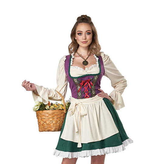 Dirndl Dames Oktoberfest Jurk met Kanten Details - Kiki