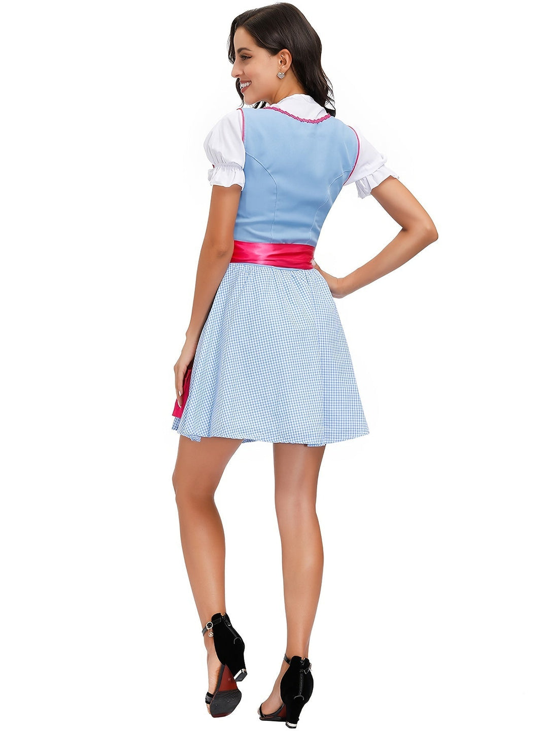 Blauwe Oktoberfest Bierdirndl Jurk voor Dames - Shelby